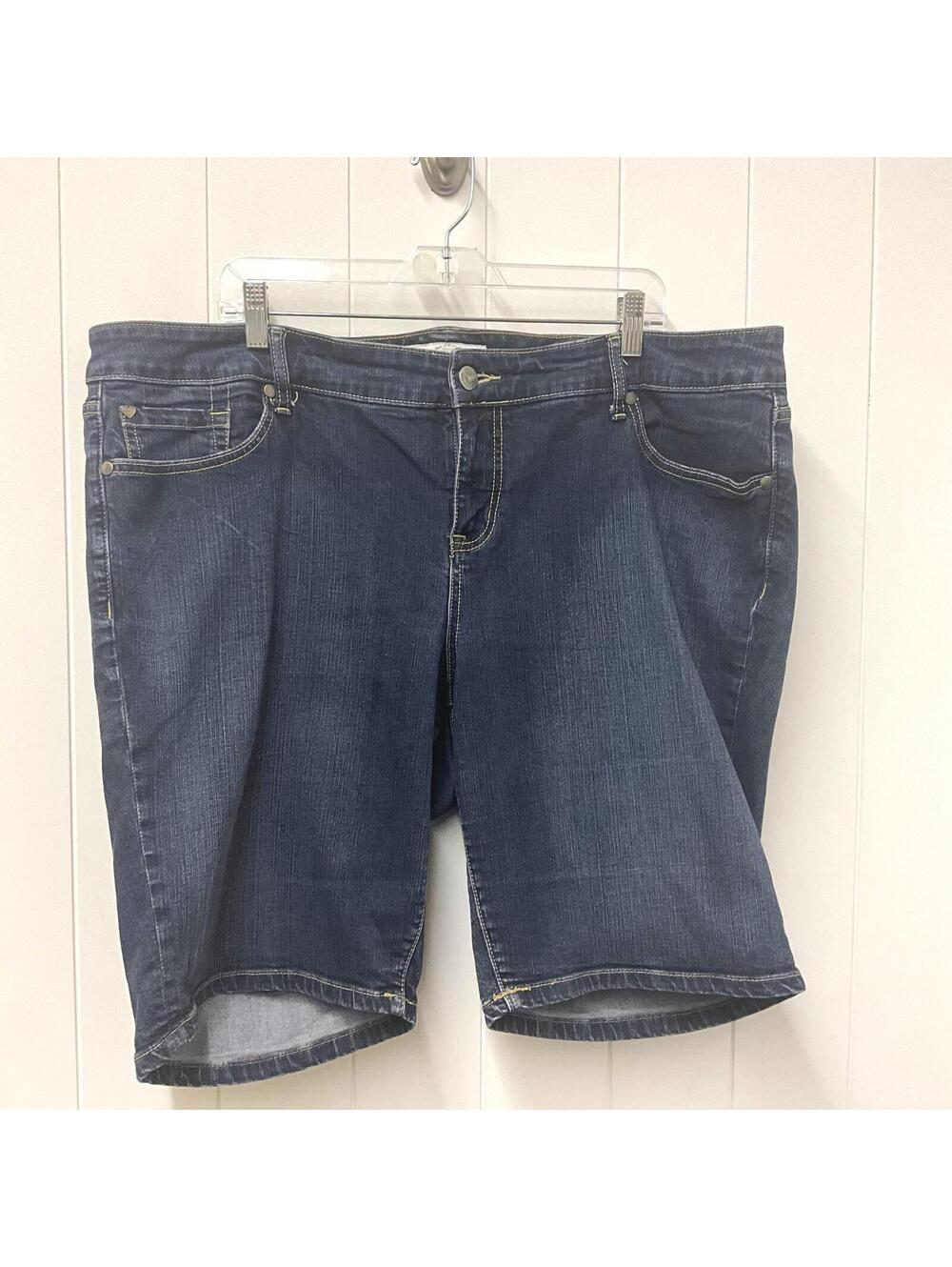 Torrid Women's Size 22 Plus size Blue Bermuda Style Denim Jean Shorts